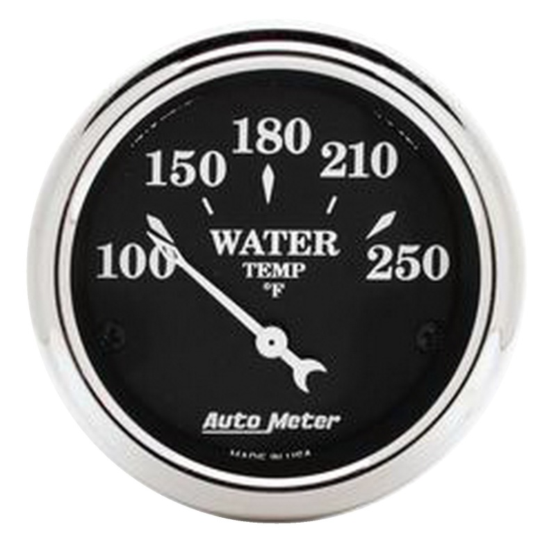 Auto Meter 1737 2-1/16" Water Temperature Gauge 100-250 F Old Tyme Black NEW - 1737