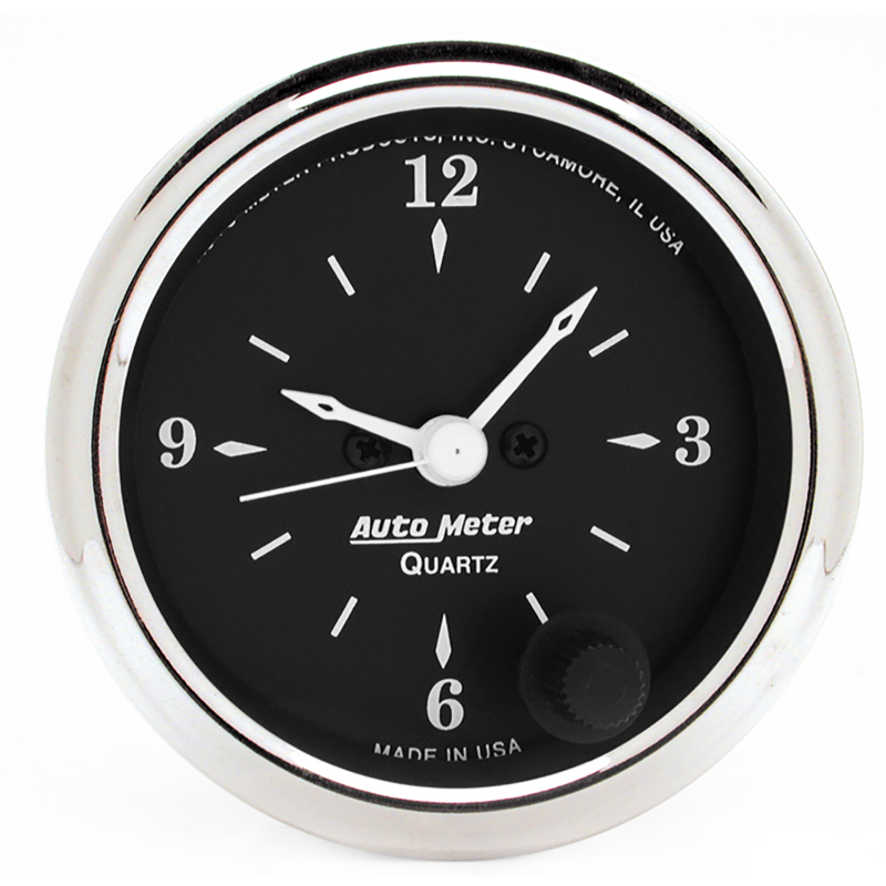Auto Meter 1785 2-1/16" Clock Gauge 12 Hour Old Tyme Black