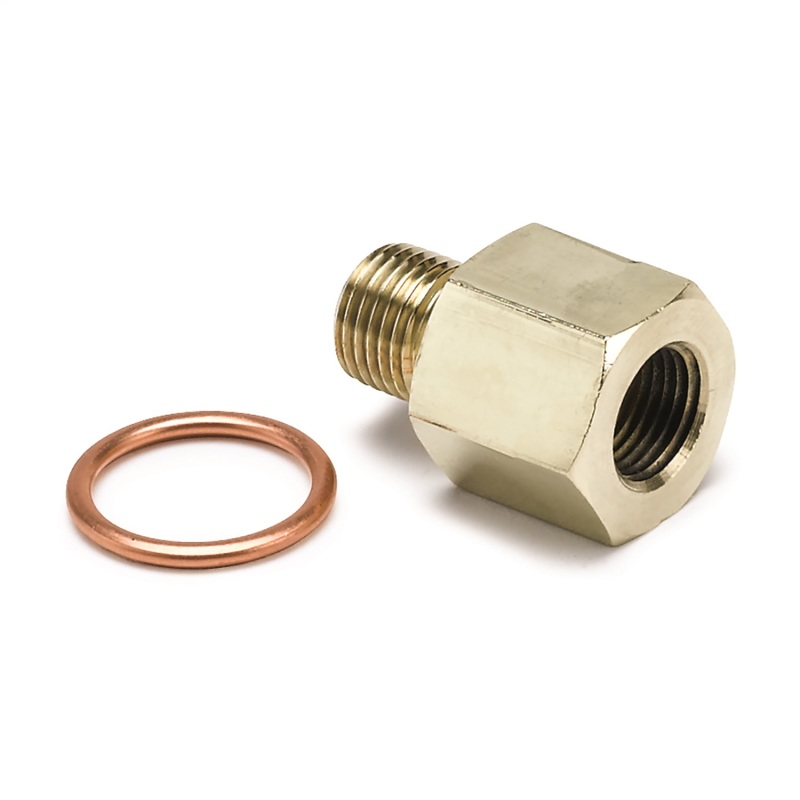 Auto Meter 2265 Metric Fitting Adapter M10X1 Male To 1/8" NPTF Female Brass