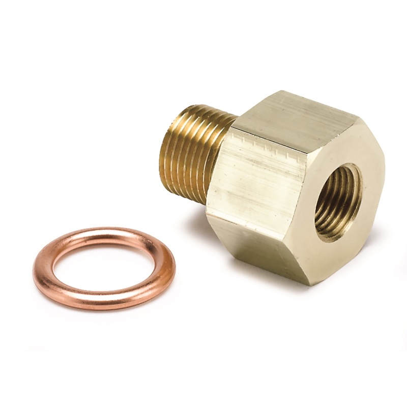 Auto Meter 2266 Metric Fitting Adapter M12X1 Male To 1/8" NPTF Female Brass