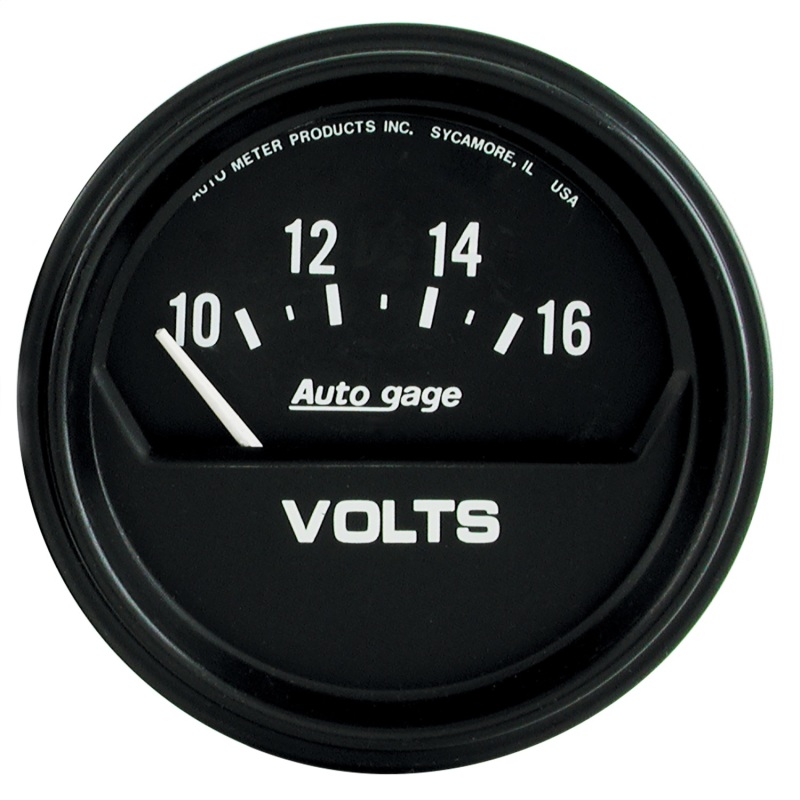 Auto Meter 2319 2-5/8" Autogage Electric Voltmeter 10-16V Short Sweep