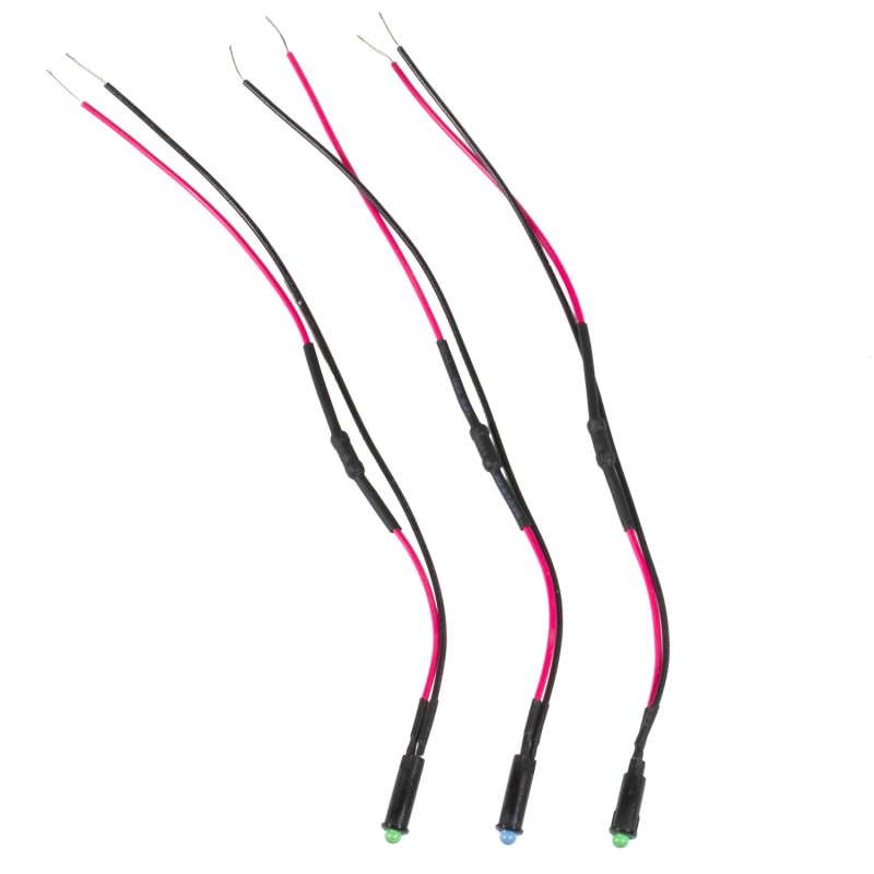 Auto Meter 3283 Led Indicator Light Kit (2 Green 1 Blue)