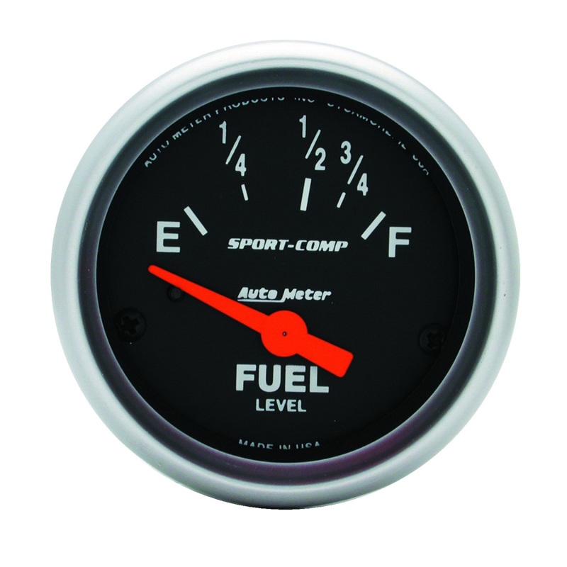 Auto Meter 3318 2-1/16" Sport-Comp Electric Fuel Level Gauge 16-158 Ohm