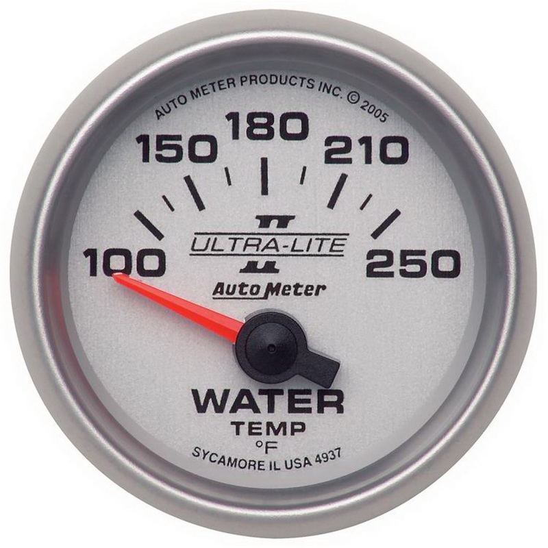 Auto Meter 4937 2-1/16" Ultra-Lite II Electric Water Temp Gauge 100-250 F NEW - 4937