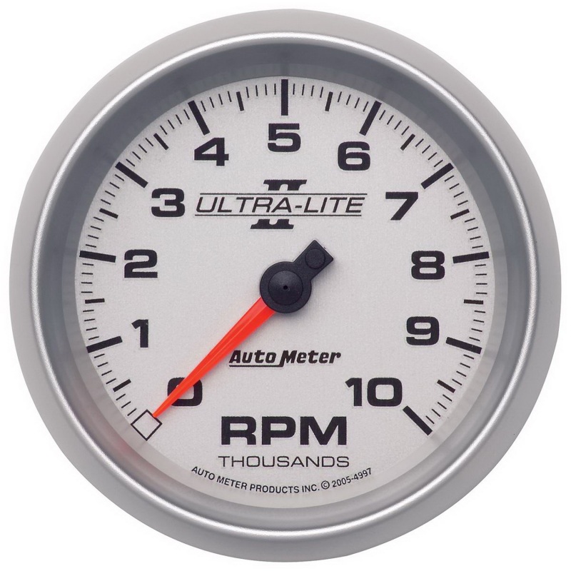 Auto Meter 4997 Gauge Tachometer 3 3/8In. 10K Rpm In-Dash Ultra-Lite Ii NEW