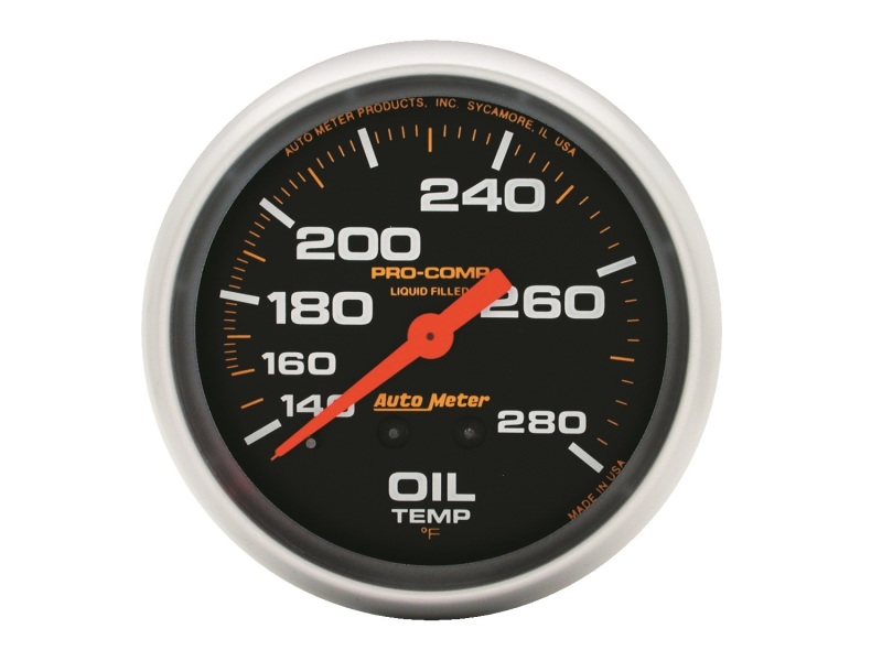 Auto Meter 5443 Pro-Comp Mechanical Oil Temperature Gauge 2-5/8 Inch NEW