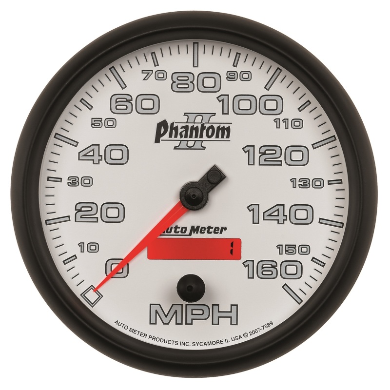Autometer Phantom II 5in Electrical Programmable Speedometer 150MPH - 7589