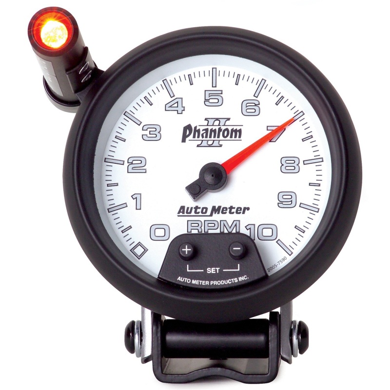 Auto Meter 7590 3-3/4" Phantom II Pedestal Tachometer Gauge 0-10000 RPM NEW