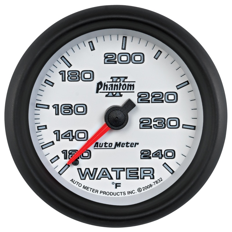 Auto Meter 7832 2-5/8" Water Temperature; 120-240 Deg.F; Phantom II