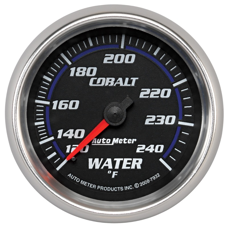 Auto Meter 7932 Gauge Water Temp 2 5/8In. 120-240Deg.F Mechanical Cobalt NEW