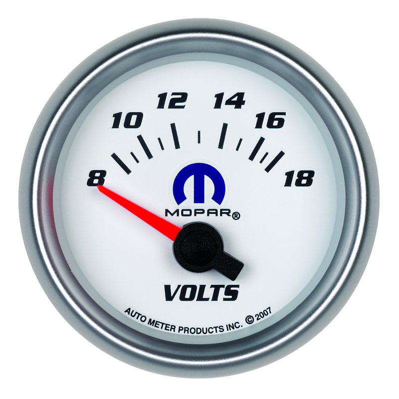 Auto Meter 880035 2-1/16" Voltmeter; 8-18V; For Mopar