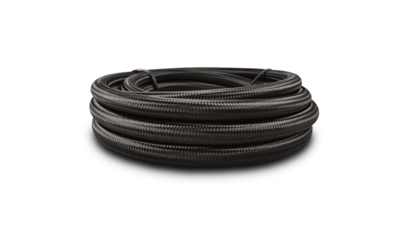 Vibrant Black Nylon Braided Flex Hose AN -10 Hose ID 0.56in (150ft Roll) - 12010