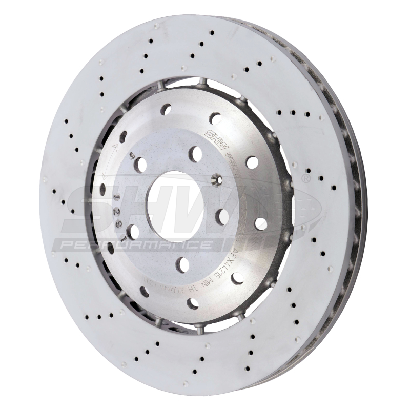 SHW 08-12 Audi R8 4.2L (Excl Ceramic Brakes) Front Drilled-Dimpled Lightweight Brake Rotor - AFX44215