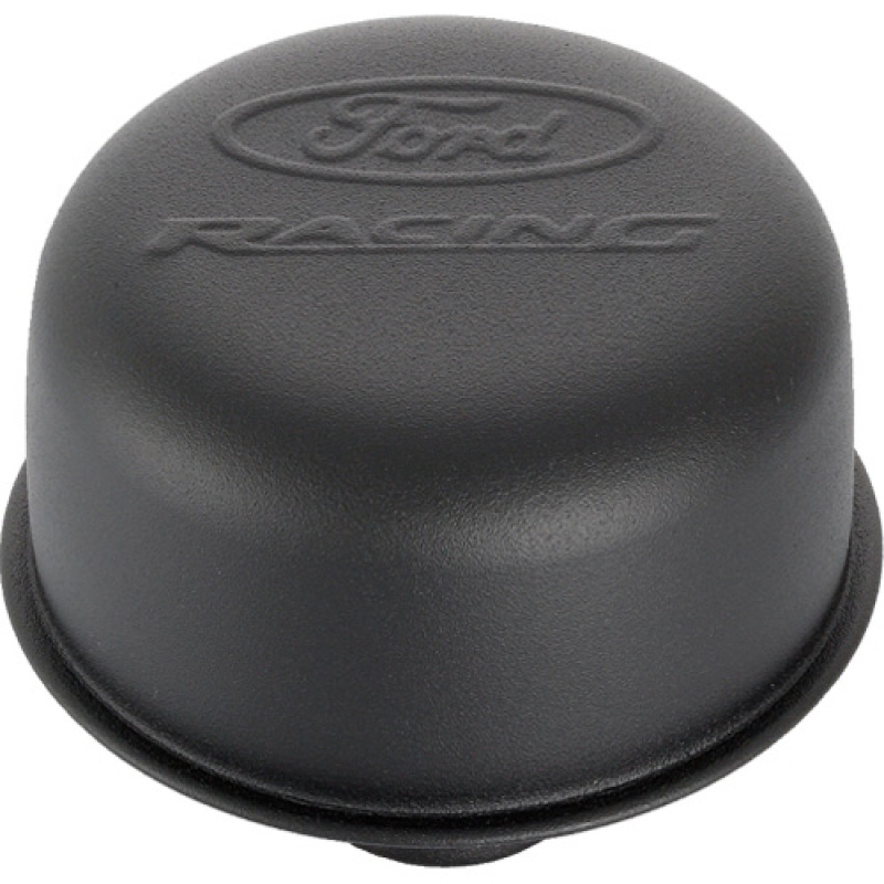 Ford Racing Black Crinkle Finish Breather Cap w/ Ford Racing Logo - Twist Type - 302-216