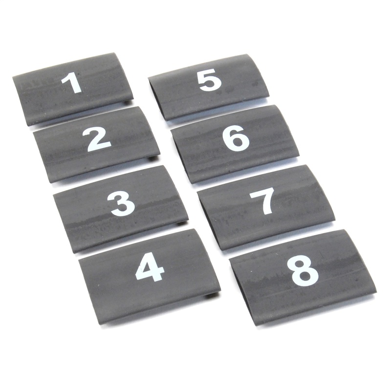 DEI Wire Markers 8pc Set Numbered 1-8 - Black - 10849