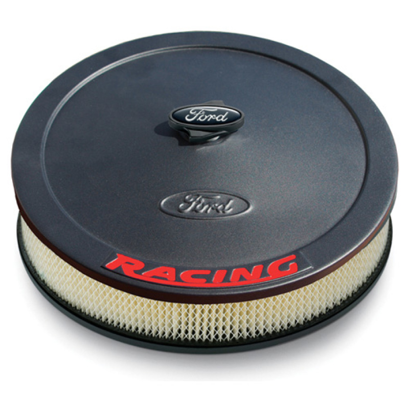 Ford Racing Air Cleaner Kit - Black Crinkle Finish w/ Red Emblem - 302-352