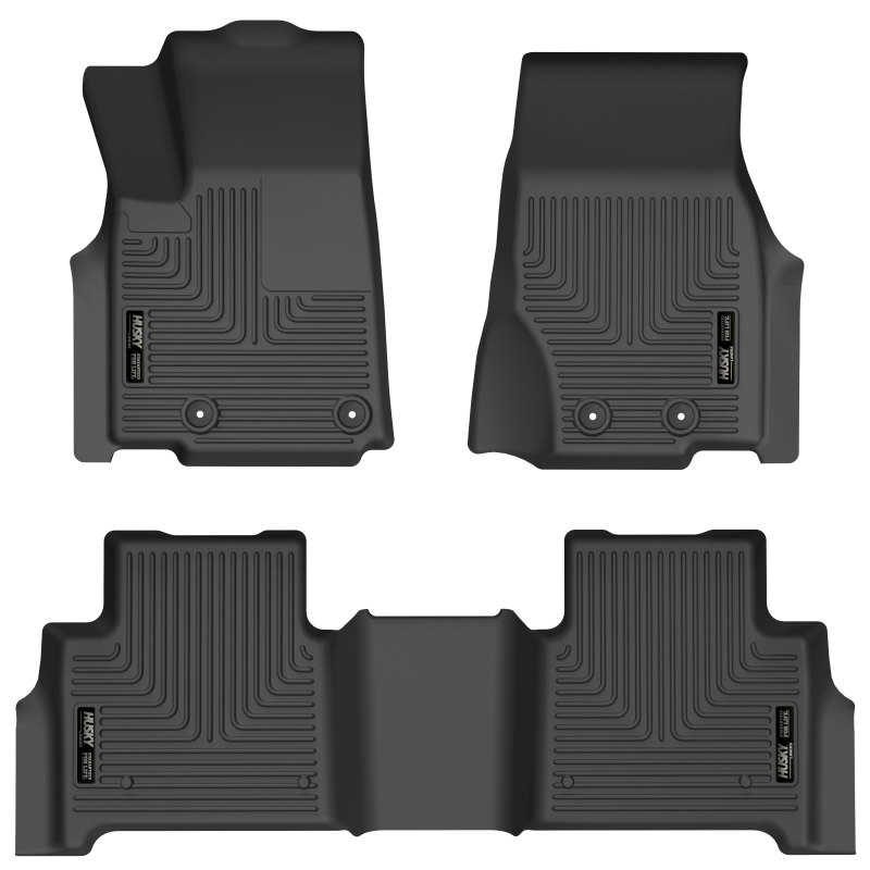 Husky Liners 2022 Jeep Grand Cherokee (New Style) Weatherbeater Black Front & 2nd Seat Floor Liner - 95411