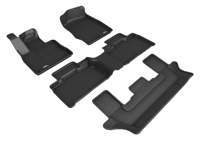 3D MAXpider 2020-2022 Ford Explorer 1st/2nd/3rd Row Floor Mats - Black - L1FR13001509