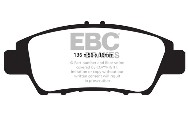 EBC 10-15 Honda CR-Z 1.5LL Hybrid Redstuff Front Brake Pads - DP32041C