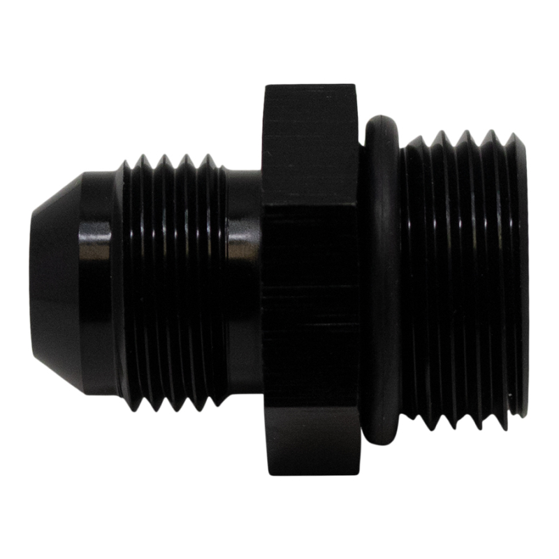 DeatschWerks 10AN ORB Male to 8AN Male Flare Adapter (Incl O-Ring) - Anodized Matte Black - 6-02-0406-B