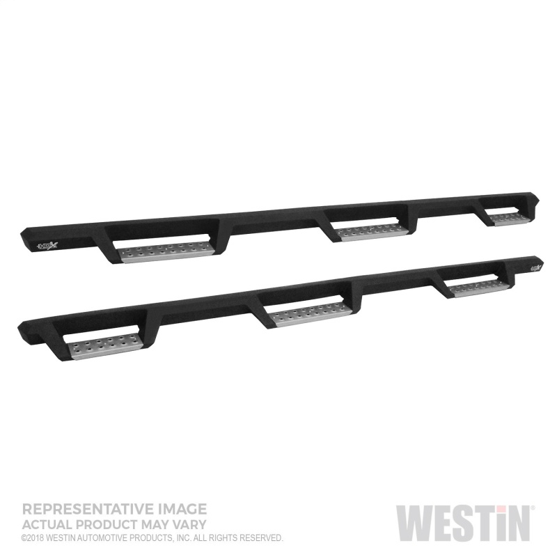 Westin 19-22 RAM 1500 Quad Cab 6.5ft Bed HDX Stainless Drop W2W Nerf Step Bars - Tex. Blk - 56-5347352