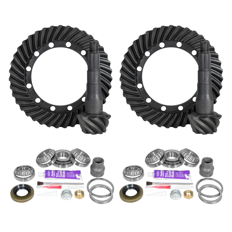 Yukon Gear Ring & Pinion Gear Kit Package Front & Rear with Install Kits - Toyota 9.5/9.5 - YGKT010-488