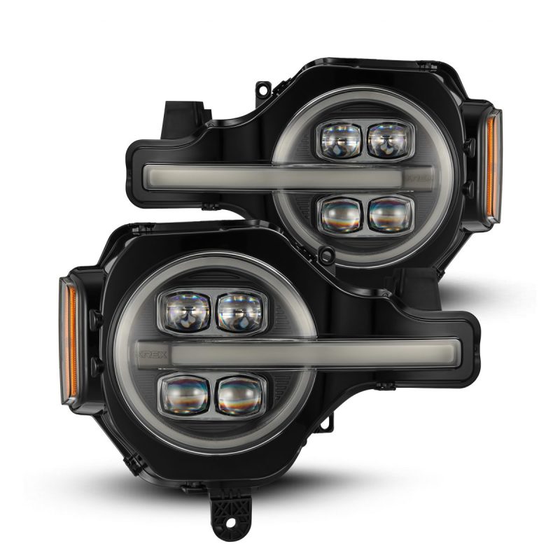 AlphaRex 21-23 Ford Bronco NOVA LED Projector Headlights Black - 880260