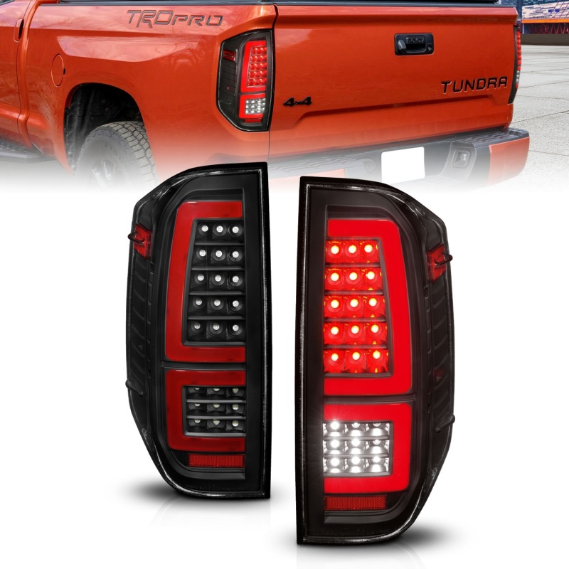 ANZO 2014-2021 Toyota Tundra LED Taillights Black Housing/Clear Lens - 311436