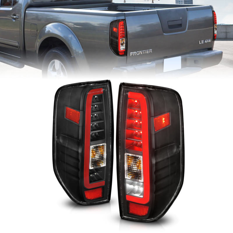 ANZO 2005-2021 Nissan Frontier LED Taillights Black Housing/Clear Lens - 311443