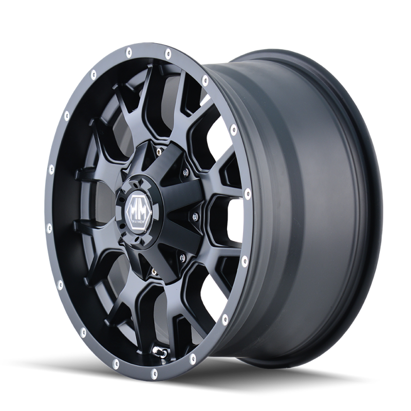 Mayhem 8015 Warrior 17x9 / 5x127 BP / -12mm Offset / 87mm Hub Matte Black Wheel - 8015-7952MB