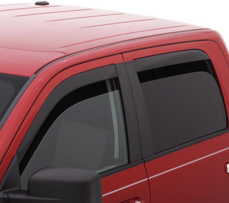 AVS fits  09-18 Dodge RAM 1500 Crew Cab Ventvisor Low Profile In-Channel Deflectors 4pc - Smoke - 994004