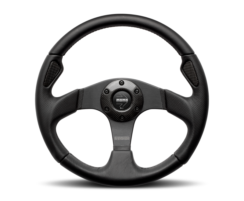 Momo Jet Steering Wheel 350 mm -  Black AirLeather/Black Spokes - JET35BK0B