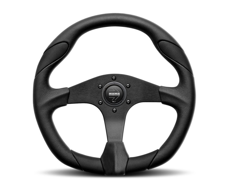 Momo Quark Steering Wheel 350 mm - Black Poly/Black Spokes - QRK35BK0B