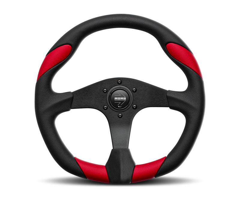 Momo Quark Steering Wheel 350 mm - Black Poly/Black Spokes - QRK35BK0R