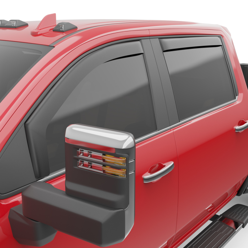 EGR 2019 Chevy 1500 Crew Cab In-Channel Window Visors - Matte Black - 571655