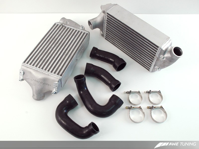 AWE Tuning fits  997TT/GT2 Performance Intercoolers - Black Hoses - 4510-11046