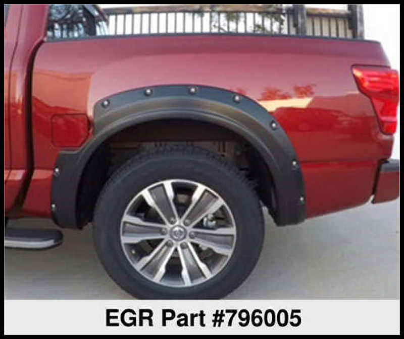 EGR 2017 Nissan Titan Bolt-On Look Fender Flares - Set - Black Matte (796005) - 796005