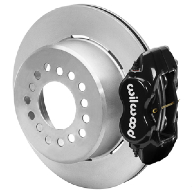 Wilwood Chevy Monte Carlo Forged 4 Piston DynaPro Black Caliper HP32 VV Plain Rotor - 12.19x0.81 - 140-17121