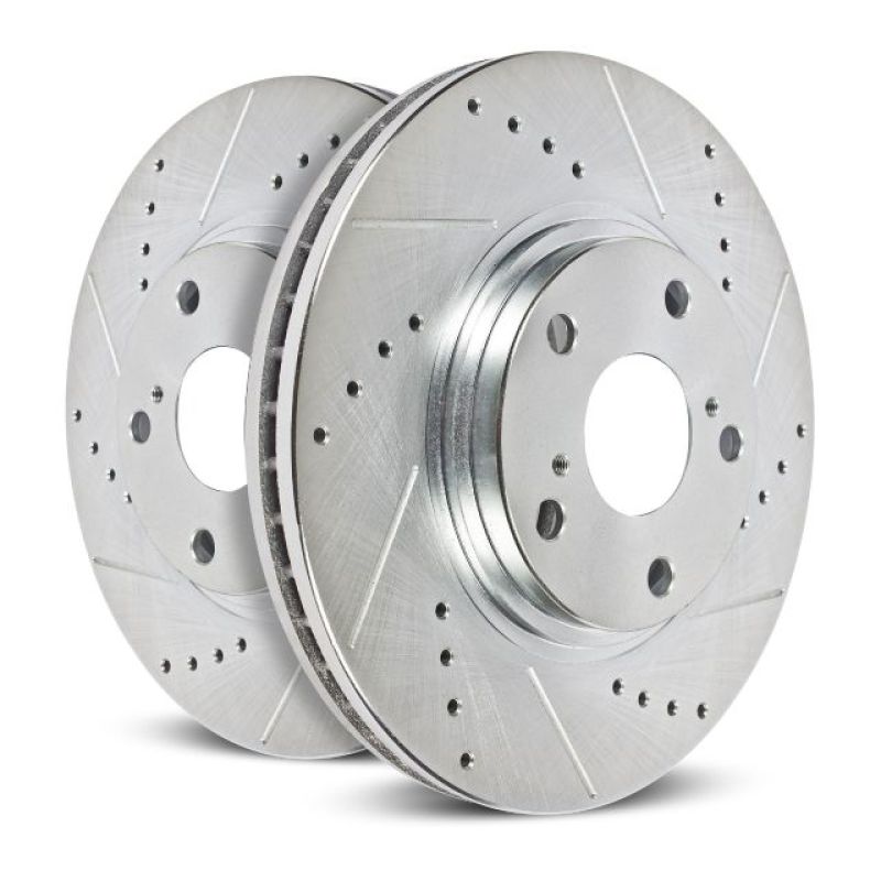Power Stop 17-20 Ford F-550 Super Duty Front Left Evolution Drilled & Slotted Rotor - AR85189XL
