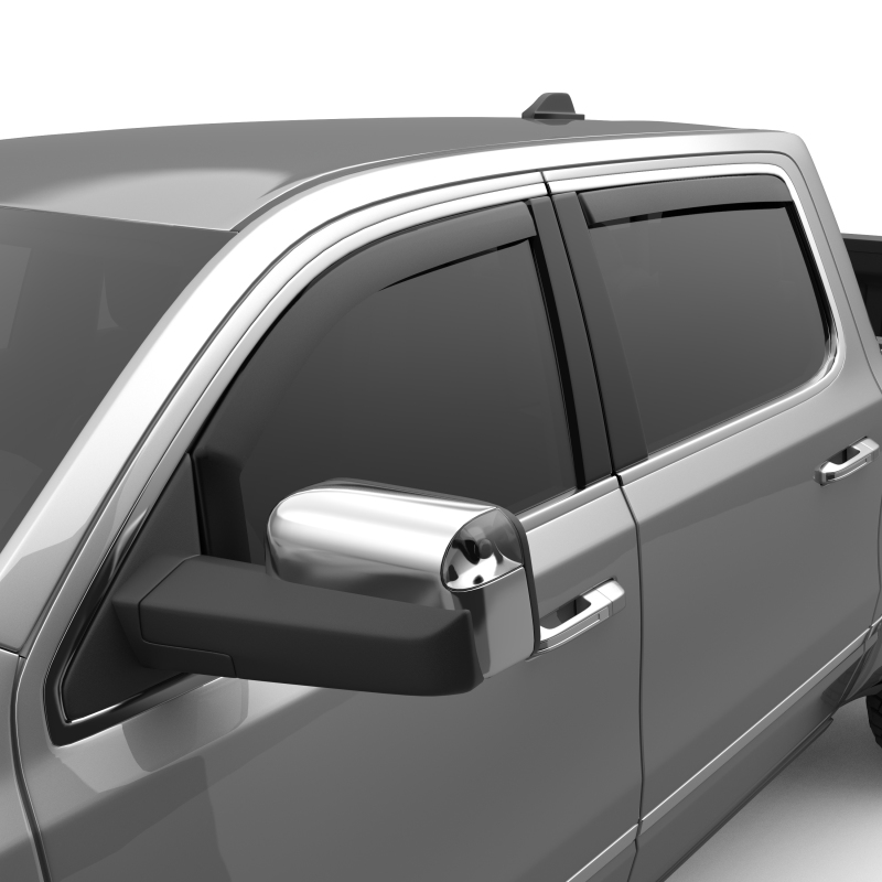 EGR 19-23 Ram 1500 In-Channel Window Visors Front/Rear Set Matte Black Extended Cab - 572965