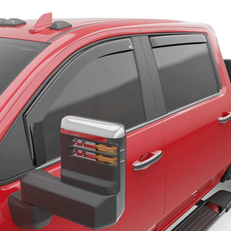 EGR 2019 Chevy 1500 Crew Cab In-Channel Window Visors - Dark Smoke - 571651