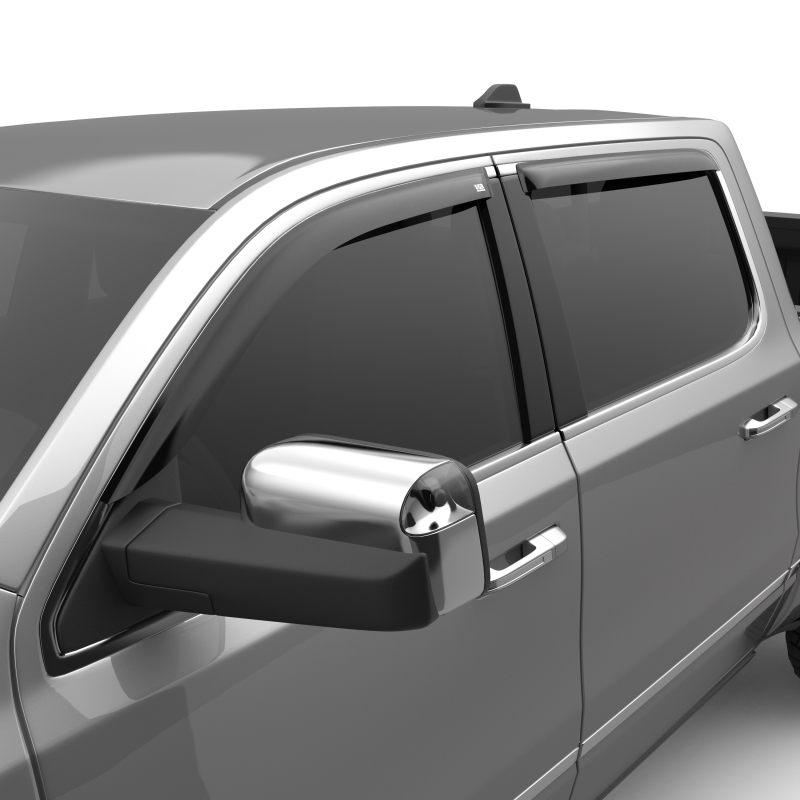 EGR 2019 Dodge Ram 1500 Crew Cab Tape-On Window Visors Set of 4 - Dark Smoke - 642951
