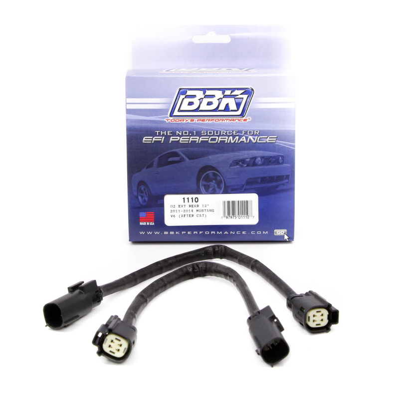 BBK fits 11-14 Mustang V6 GT Rear O2 Sensor Wire Harness Extensions 12 (pair) - 1110