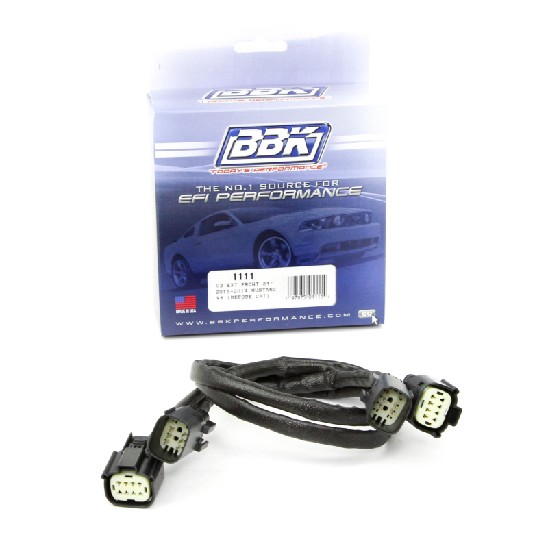 BBK fits 11-14 Mustang V6 Front O2 Sensor Wire Harness Extensions 24 (pair) - 1111