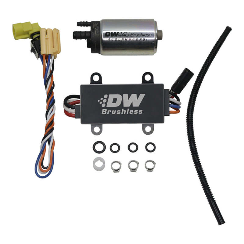 DeatschWerks DW440 440lph Brushless Fuel Pump w/+C102 Controller w/ Install Kit 14-19 Chevy Corvette - 9-442-C102-0911