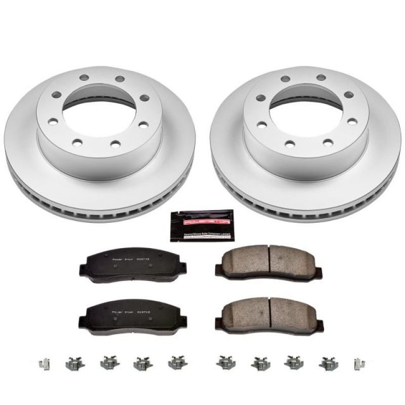 Power Stop 05-08 Ford F-250 Super Duty Front Z17 Coated Brake Kit - CRK1781