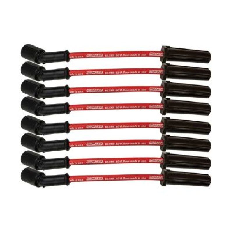 Moroso GM LS/LT 8.5mm Ultra 40 9.75in Long Wire Set w/o Alum Heatshield - Red - 73741