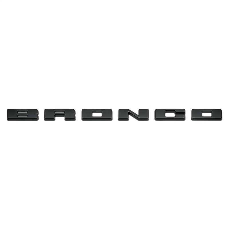 Ford Racing 2021+ Bronco Grille Lettering Overlay Kit - Black - M-1447-BLMB