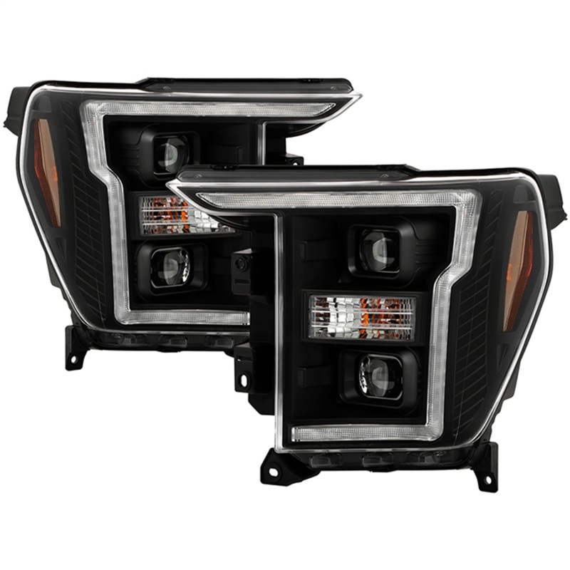 Spyder Signature 20-21 Ford F150 (Halogen Model) Proj. Headlights - Black (PRO-YD-FF15021HALSI-BK) - 5088703