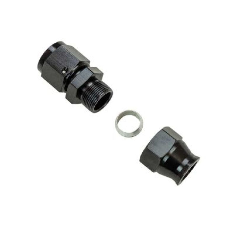 Moroso Aluminum Fitting Adapter 8AN Female to 1/2in Tube Compression - Black - 65354